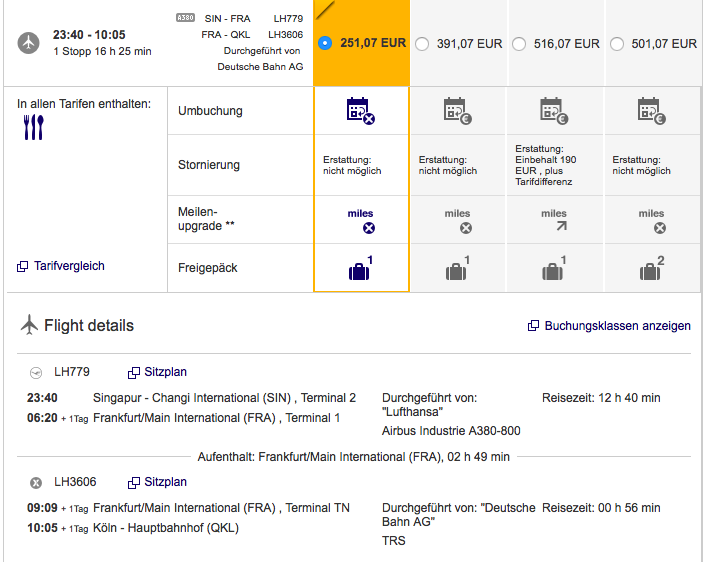 Error Fare Lufthansa First Class Hin Und Ruckflug Nach Singapore Fur 565 Euro Frankfurtflyer De