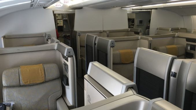Asiana First Class Airbus A380 Seoul nach Frankfurt-1