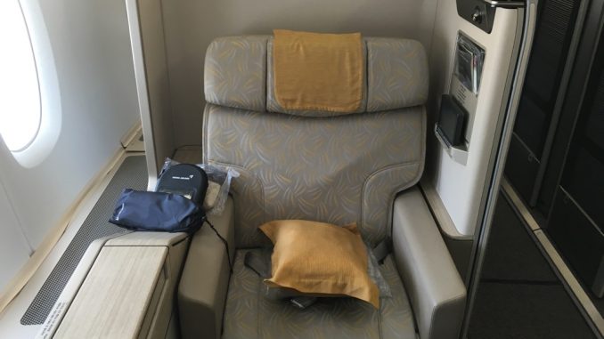 Asiana First Class Airbus A380 Seoul nach Frankfurt-2