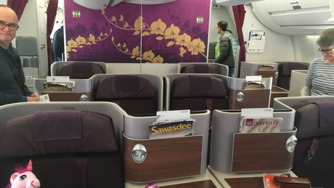 Review Thai Airways Business Class Airbus A350 Rom Nach