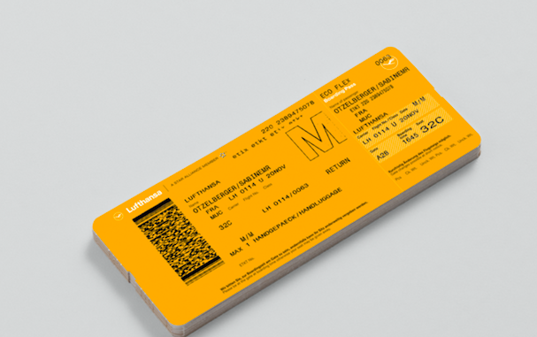 Lufthansa neue Bordkarte