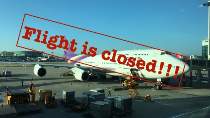 Flight is closed
