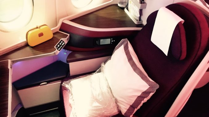 Qatar Airways Businesss Clas Airbus A350-900 Doha nach Singapur-7