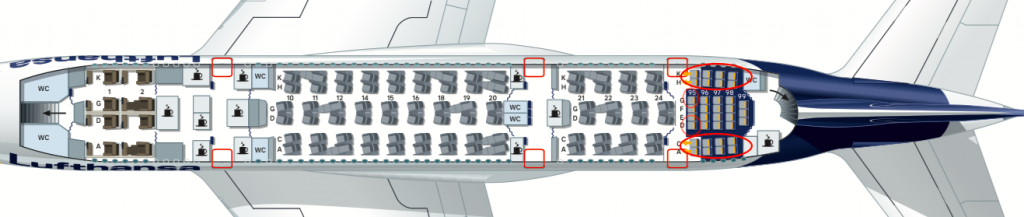 Der beste Lufthansa Economy Class Sitzplatz