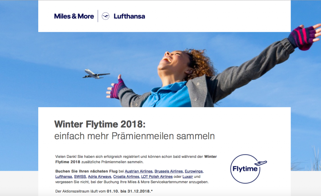 Mehr Meilen mit der Miles & More Winter Flytime Promotion sammeln ...