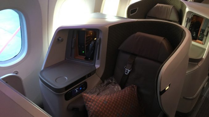 Singapore Airlines Business Class Boeing 787-10 Singapore nach Bangkok-7