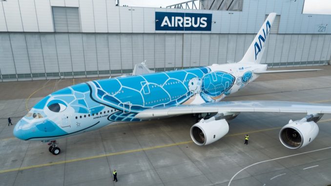 First-A380-ANA-rolls-out-of-paintshop