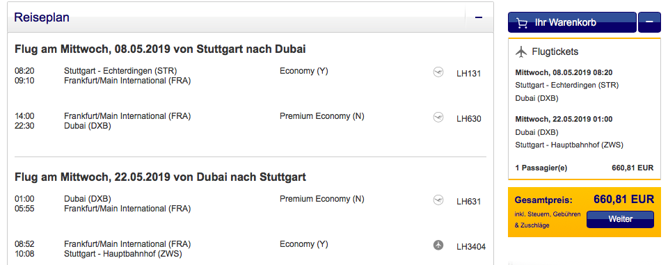 Super Gunstige Lufthansa Economy Und Premium Economy Class Fluge Nach Dubai Frankfurtflyer De