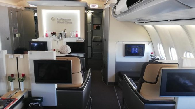 Lufthansa First Class im Airbus A340 (35)