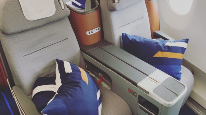 Lufthansa Business Class Airbus A350-900 München nach Newark-19
