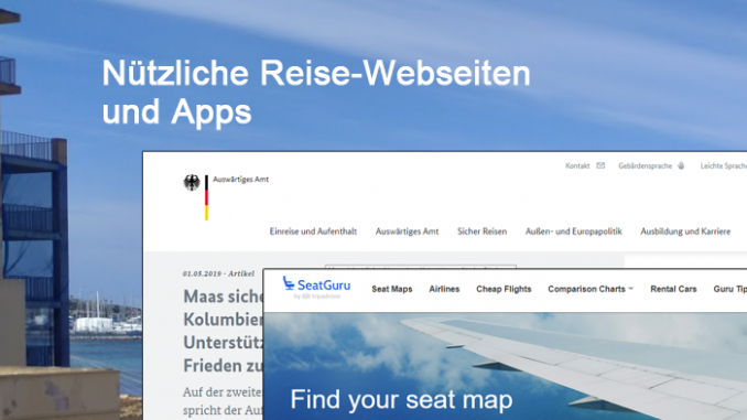 Nützliche Reise-Webseiten und Apps Nützliche Reise-Webseiten und Apps