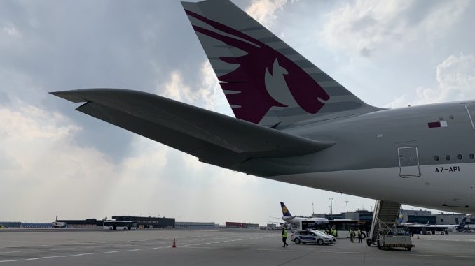 Qatar Airways Airbus A380 in Frankfurt-52