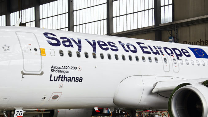 Lufthansa Europaflieger Livery Beklebung Airbus A320 Kennung AIZG am 23-4-19