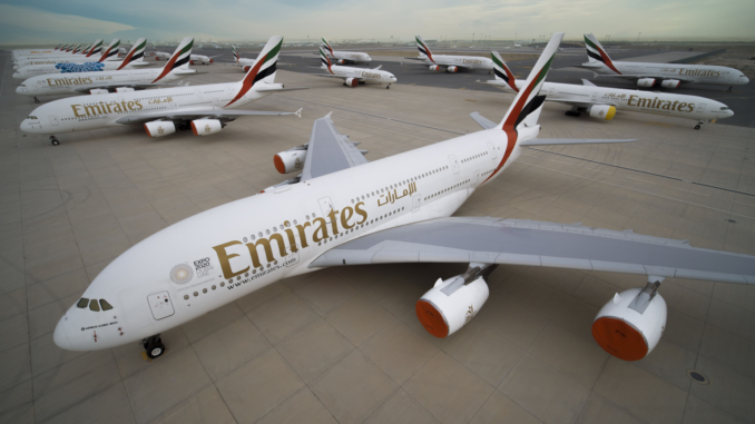 Emirates Airbus a380 storage