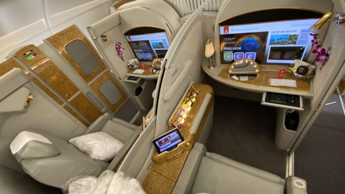 Emirates First Class A380 Corona-4