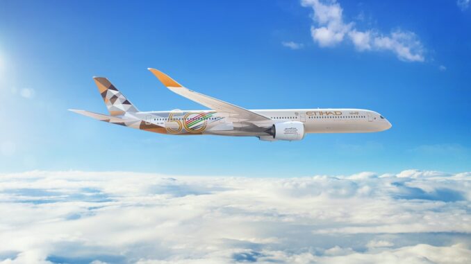 Etihad’s ‘Sustainability50’ A350s will be part of a programme to decarbonise aviation