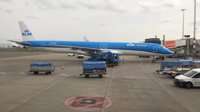 KLM Embraer BUD LHR 22